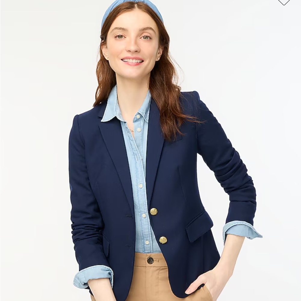 Fitted Navy JCrew Blazer